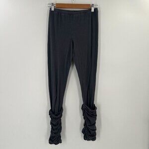 Saturday Sunday Leggings M Medium Gray Ruched Ankle Cotton Stretch Anthropologie